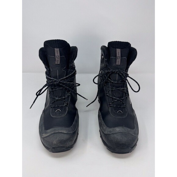 Salomon Climatherm HD Mens Boots Black Leather Goretex Hiking Outdoor US 11.5 main image 8